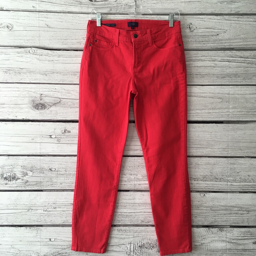 NYDJ Red Clarissa Ankle Jeans - Picture 3 of 9
